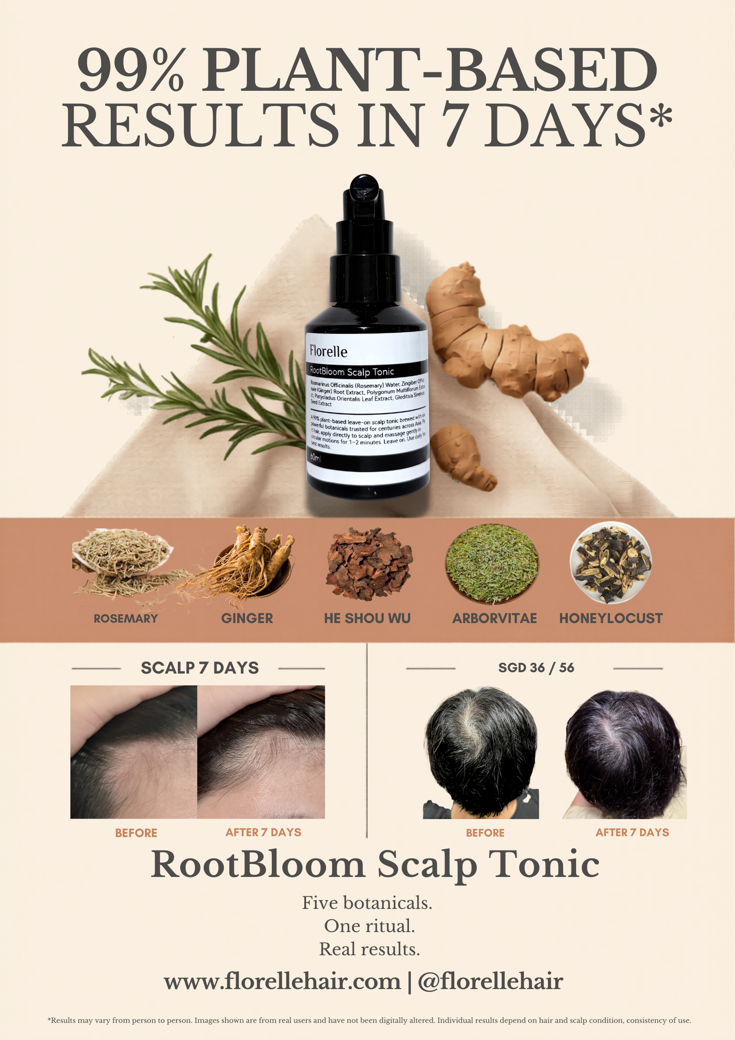 (RootBloom Scalp Tonic | 99% Plant-Based Scalp & Hair Growth Tonic