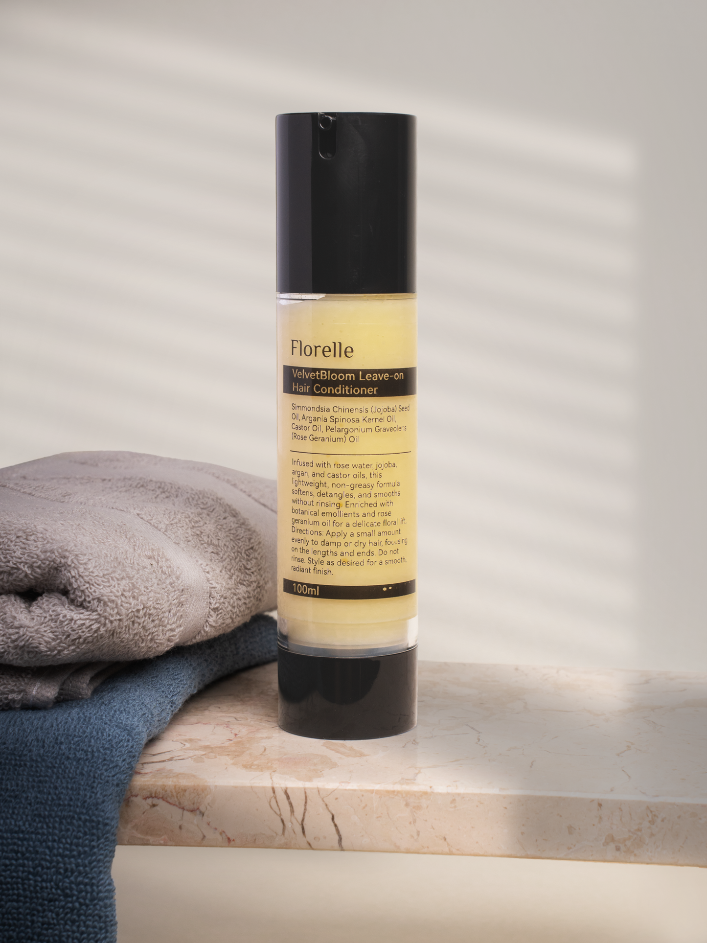 VelvetBloom Leave-On Hair Treatment — Daily Moisture & Smoothing Treatment for Sensitive Scalps